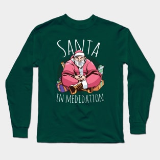 SANTA claus MEDITATION yoga - christmas funny gift Long Sleeve T-Shirt